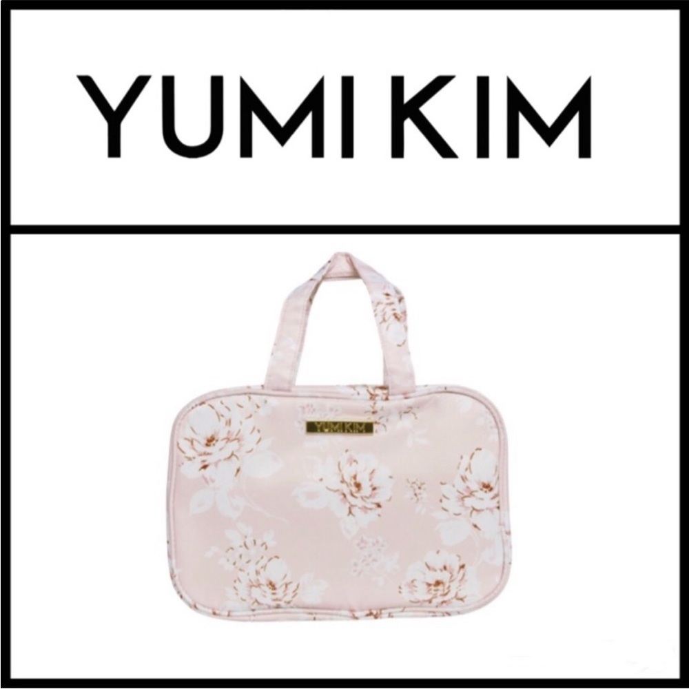 💕YUMI KIM Wanderlust Makeup Travel Case💕 floral pink hanging NEW